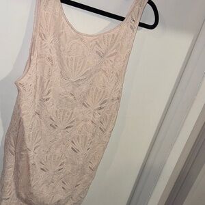 Shade & Shore Blush Lace Tank